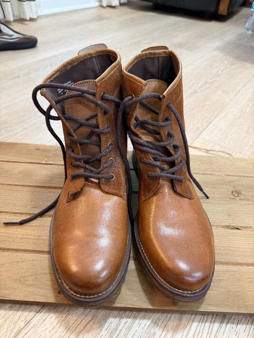 Call It Spring Men's Brown Lace-Up Ankle Boots Size 9
